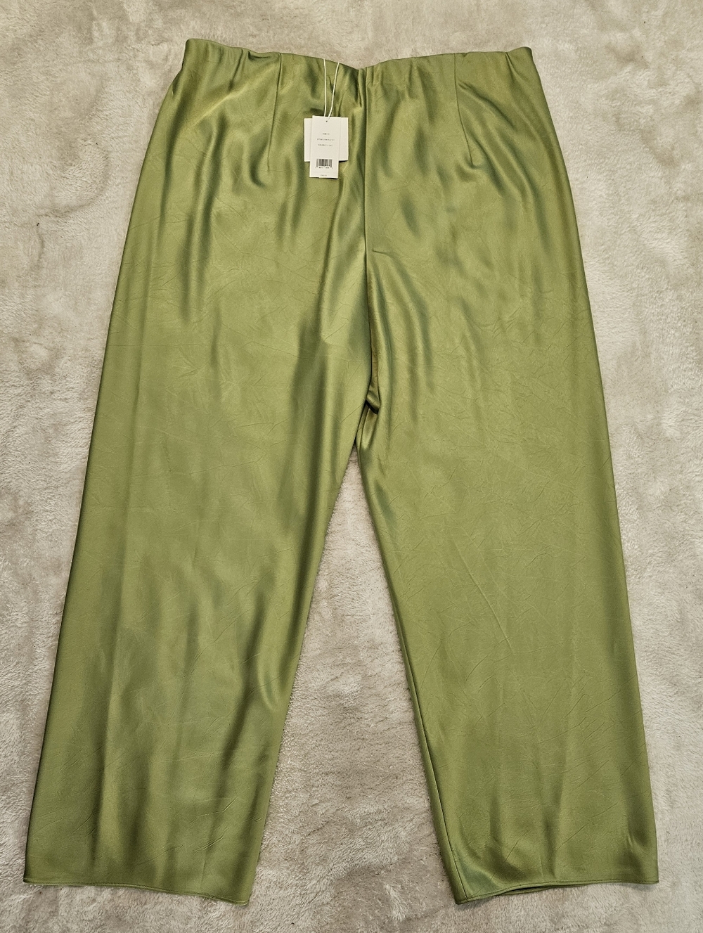 NWT Vince Wide Leg Satin Pants Size 2X Green Formal Business Casual Feminine - Picture 8 of 8